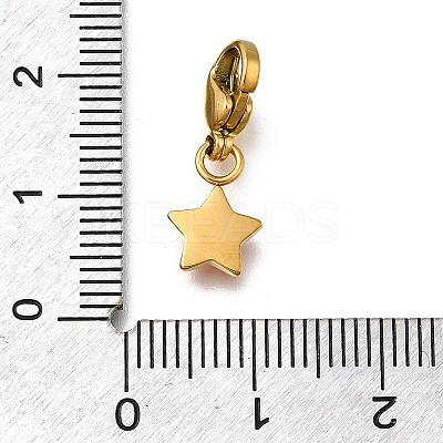 Star 304 Stainless Steel Rhinestone Pendants Decoration STAS-R159-57G-01-1