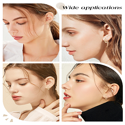 8Pcs 4 Styles 304 Stainless Steel Hoop Earrings for Women EJEW-LP0001-34G-1