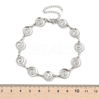 304 Stainless Steel Vortex Link Bracelets for Men & Women BJEW-D042-27P-1