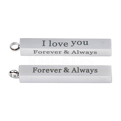 Non-Tarnish 304 Stainless Steel Pendants STAS-N095-090-1