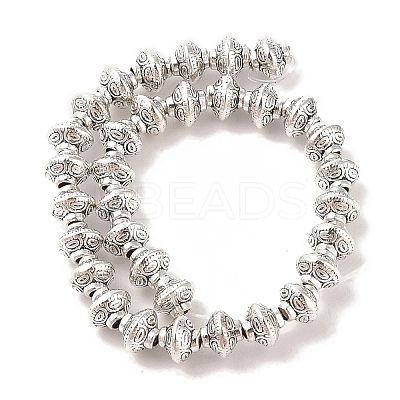 Tibetan Style Bicone Alloy Bead Strands TIBEB-O007-14-RS-1