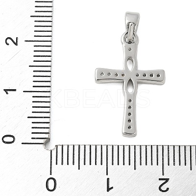 Brass Micro Pave Cubic Zirconia Pendants KK-U056-51P-1