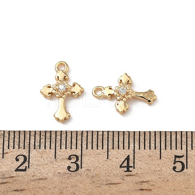 Brass Micro Pave Clear Cubic Zirconia Pendants KK-A280-05A-G-1
