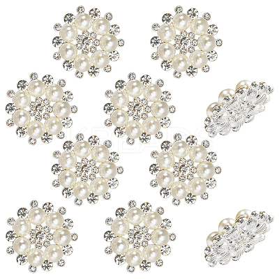 10Pcs Flower Sew on Rhinestone FIND-GF0004-93S-1