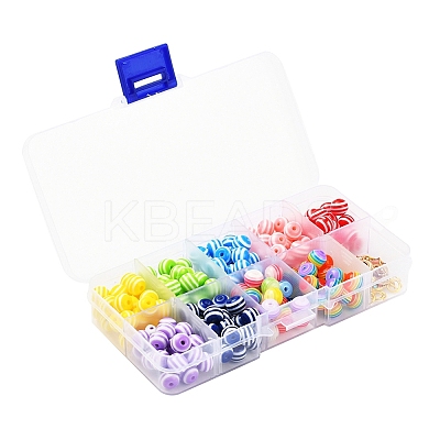 225Pcs Round Resin Beads DIY-YW0002-85-1