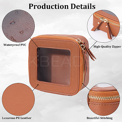 Square PU Leather Jewelry Box ODIS-WH20008-04A-1