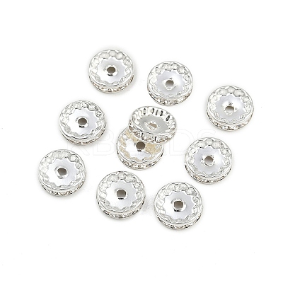 Brass Rhinestone Spacer Beads RB-A014-Z12mm-01S-1