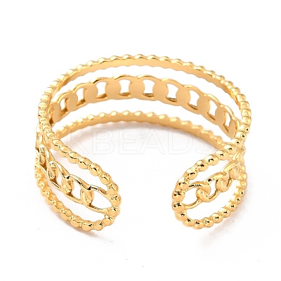 Ion Plating(IP) 304 Stainless Steel Finger Rings X-RJEW-L102-07G-1