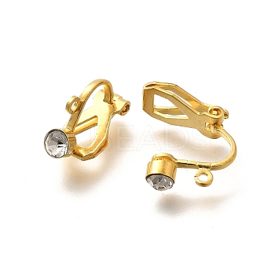 316 Surgical Stainless Steel Rhinestone Clip-on Earring Settings STAS-F311-13G-1