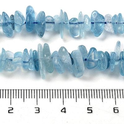 Natural Aquamarine Chip Beads Strands G-E271-96-1