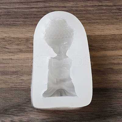 DIY Buddha Figurine Display Statue Silicone Molds X-DIY-F135-02-1