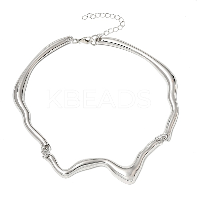 Alloy Flow Water Choker Necklaces for Women AL-CBA9074-01P-1