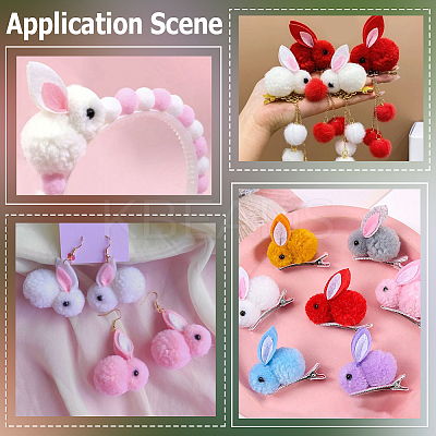 28Pcs 7 Colors Wool Felt Ball AJEW-SC0031-37A-1