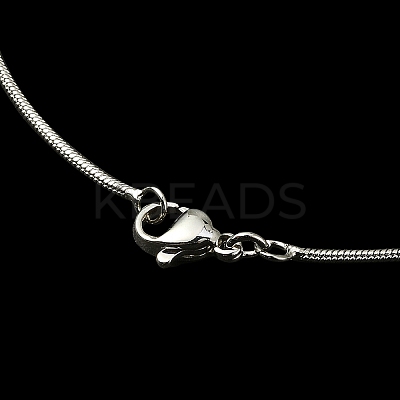 Brass Round Snake Chain Necklace for Men Women MAK-YW0001-11-1