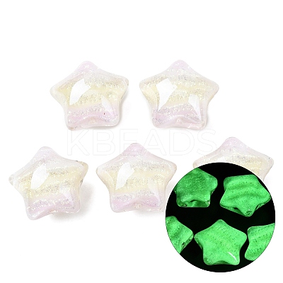 Luminous Transparent Resin Beads RESI-B039-17B-1