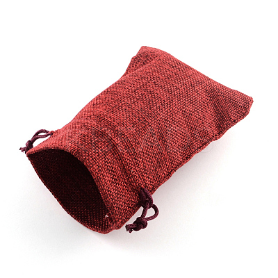 Burlap Packing Pouches Drawstring Bags ABAG-Q050-15x20-06-1