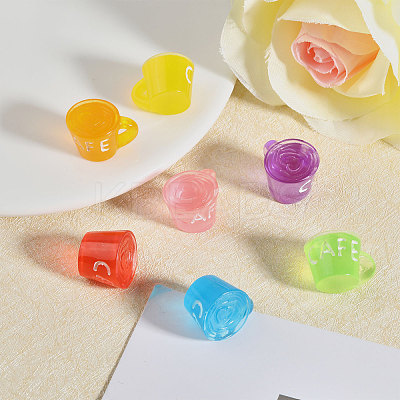 21Pcs 7 Colors Transparent Resin Pendants RESI-GL0001-09-1