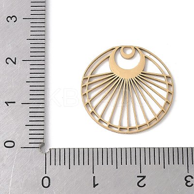 201 Stainless Steel Filigree Pendants STAS-K298-06G-1-1