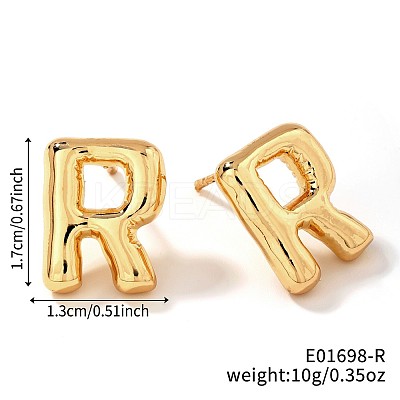 Brass Stud Earrings LS-UV9543-18-1
