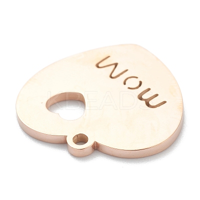 304 Stainless Steel Pendants STAS-B016-08RG-1