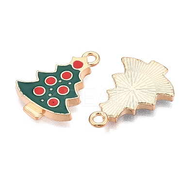 Christmas Theme Alloy Enamel Pendants ENAM-T020-10G-1
