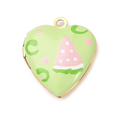 304 Stainless Steel Heart Locket Pendants STAS-Z168-02G-02-1
