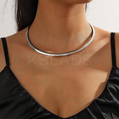 Alloy Circle Ring Choker Necklaces for Women FS-WGE9154-02-1