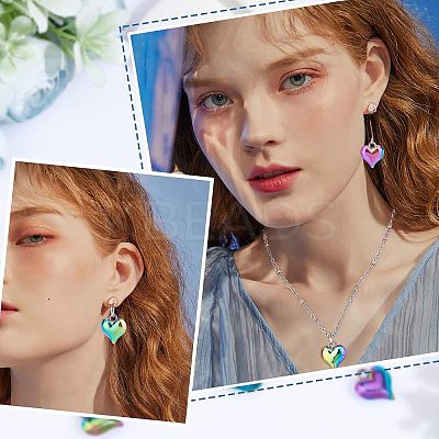 20Pcs Rainbow Color Alloy Pendants FIND-FH0003-57-1