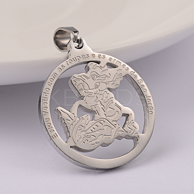 Non-Tarnish 304 Stainless Steel Pendants LS-STAS-M245-10P-1