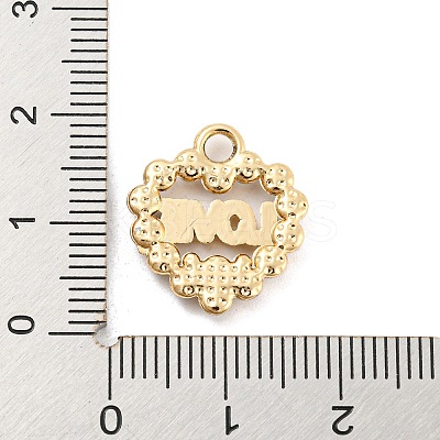 UV Plating Alloy Rhinestone Pendants PALLOY-D026-16G-1