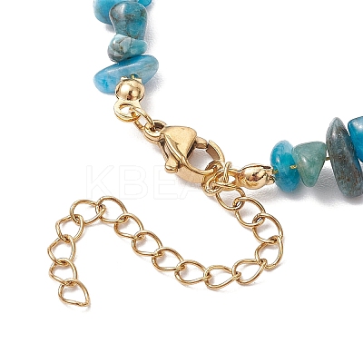 Natural Obsidian Chip Beaded Bracelets for Women BJEW-JB11742-09-1