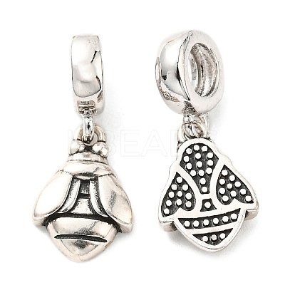 Brass European Dangle Charms KK-M247-01AS-1