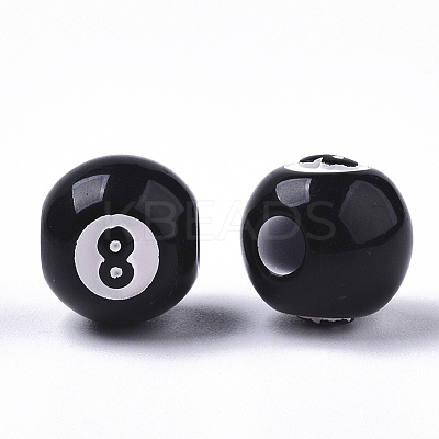 Spray Painted Acrylic Beads X-SACR-N009-05-1