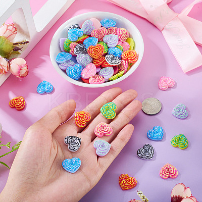 Printed Opaque Resin Cabochons CRES-TA0001-72A-1