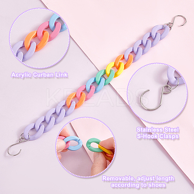 Acrylic Link Shoe Decoration Chain FIND-AB00041-1