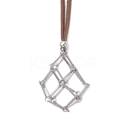 3Pcs 3 Style Brass Bar Connected Pouch Empty Stone Holder for Pendant Necklace Making NJEW-JN04587-1