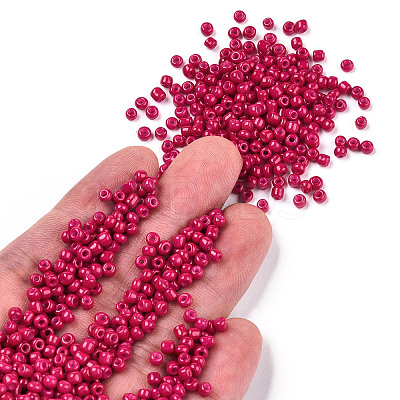 8/0 Baking Paint Glass Seed Beads SEED-R051-07B-03-1