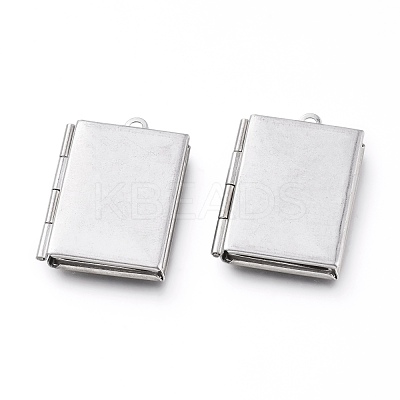 Non-Tarnish 304 Stainless Steel Locket Pendants STAS-K192-08P-1