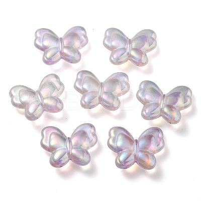 UV Plating Luminous Transparent Acrylic Beads OACR-P010-11D-1