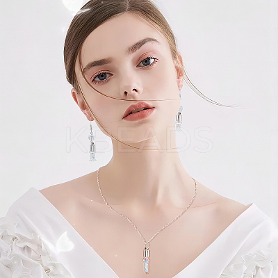 16 Sets 8 Style Transparent Glass Bottle Pendants GLAA-AR0001-26-1