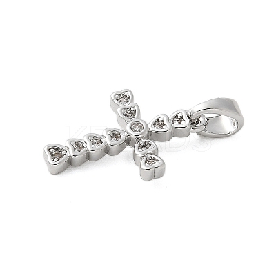 Brass Micro Pave Cubic Zirconia Pendants KK-U056-50P-1