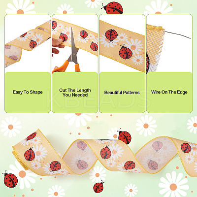 6 Rolls 6 Styles Polyester Ribbon OCOR-KS0001-01-1