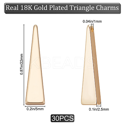 30Pcs Brass Pendants KK-BBC0008-27-1