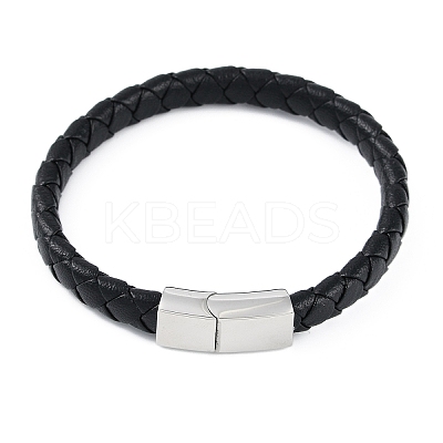 Braided Microfiber Leather Cord Bracelets BJEW-P328-07A-P-1