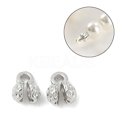 Flower Brass Bead Tips KK-M326-10P-1