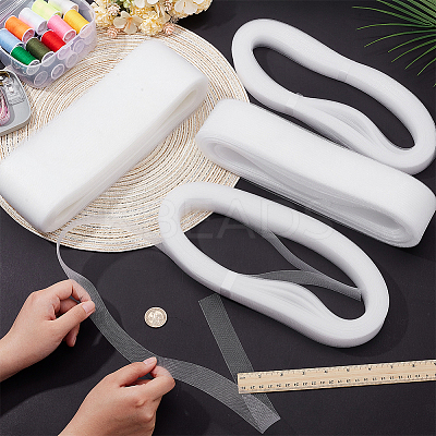 4Rolls 4 Styles Resin Fiber Netting for Garment Accessories DIY-NB0013-75-1
