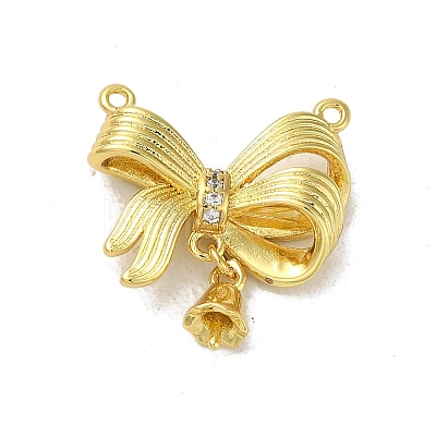 Rack Plating Brass Micro Pave Clear Cubic Zirconia Pendants KK-H473-16G-1