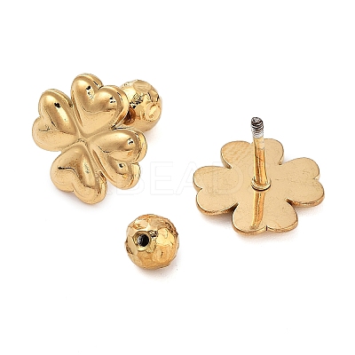 Ion Plating(IP) 304 Stainless Steel Stud Earrings for Women EJEW-G397-01G-1