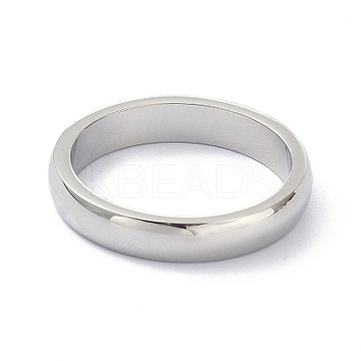 Non-Tarnish 4mm Polished Plain Dome Finger Ring for Girl Women RJEW-C012-06A-P-1
