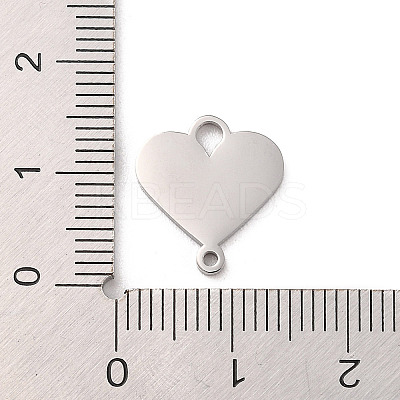 Non-Tarnish 304 Stainless Steel Heart Connector Charms STAS-R222-01P-1